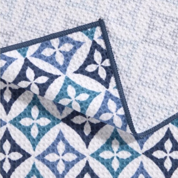 Microfiber Kitchen Towels, 8 Pack Blue 18x28 - Picture 3 of 7